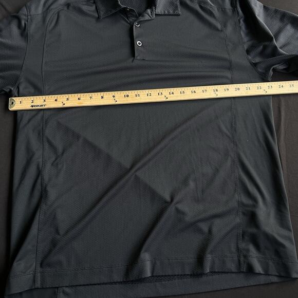 Nike Golf Mens Fitdry Polo‎ Shirt Large Black Athletic Activewear Lightweight - Picture 9 of 10